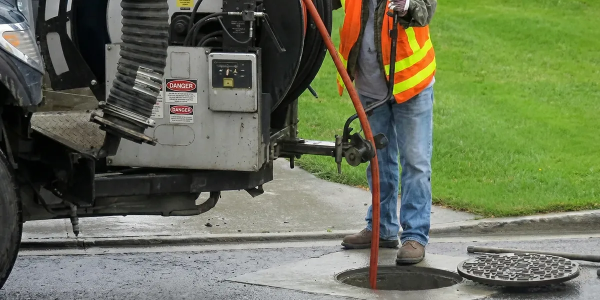 sewage clean up professionals using industrial equipment to remove contaminated wastewater in Columbia, SC